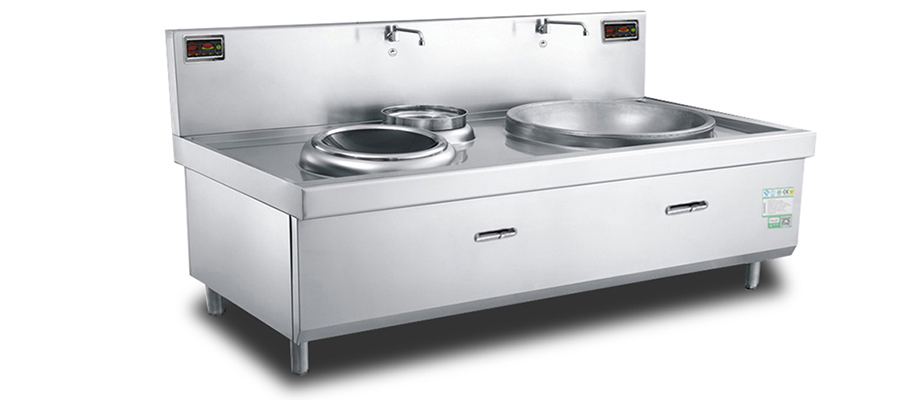 电磁双炒单温灶